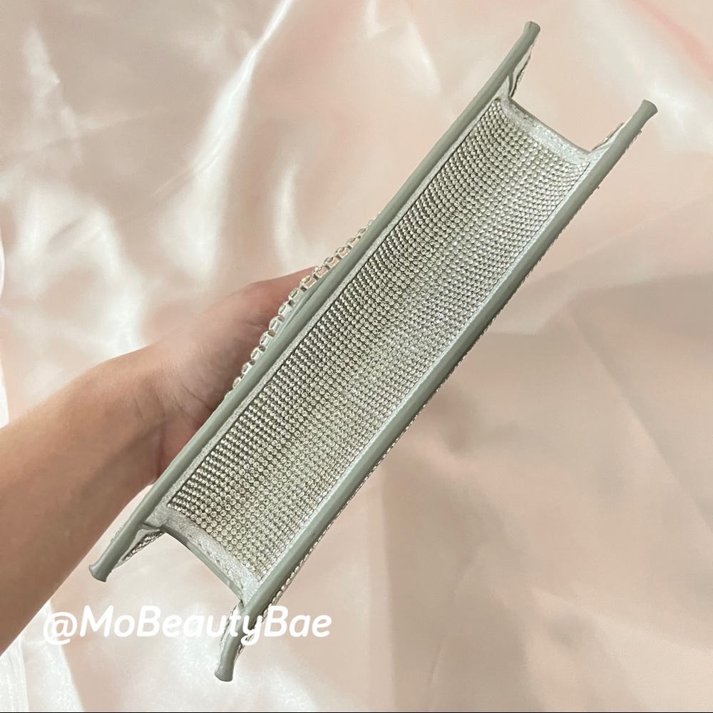 Silver Crystal Rhinestone Purse - Picture 6 of 11